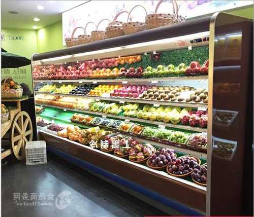 水果店6米风幕柜陈列，水果店风幕柜用直冷还是风冷？